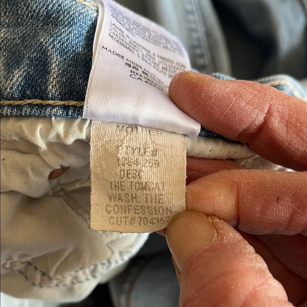 MOTHER Superior Denim The Tomcat “The Confession” Distressed Jeans Sz 31 - Picture 13 of 15